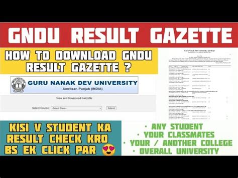 gndu result 2022 gazette.